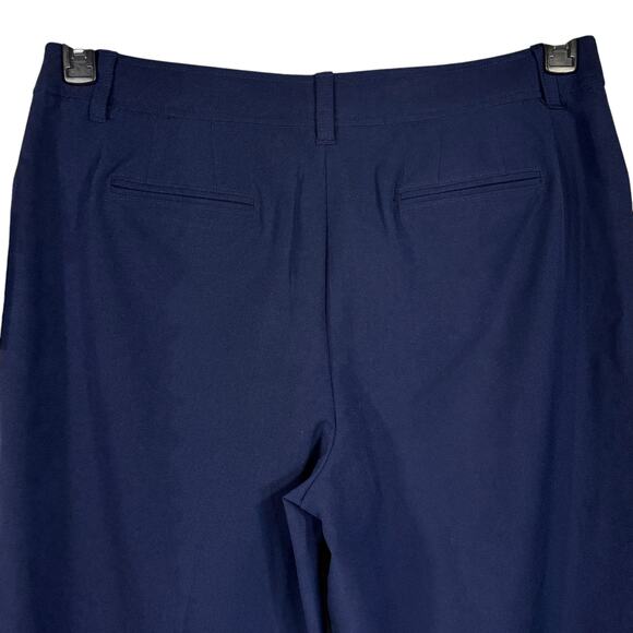 Jones New York SZ 12 Dress Pants Flat Front Zip-Fly Stretch High-Rise Navy Blue - Picture 5 of 7